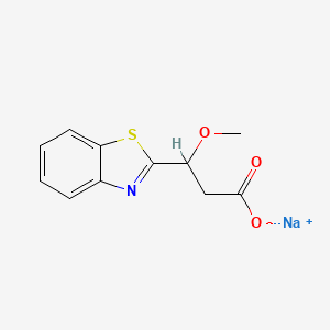 molecular formula C11H10NNaO3S B6422535 sodium 3-(1,3-benzothiazol-2-yl)-3-methoxypropanoate CAS No. 474651-24-6