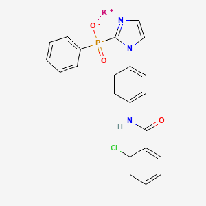 molecular formula C22H16ClKN3O3P B6422548 potassium {1-[4-(2-chlorobenzamido)phenyl]-1H-imidazol-2-yl}(phenyl)phosphinate CAS No. 474877-47-9