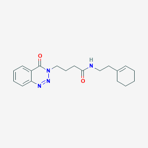 molecular formula C19H24N4O2 B6422552 N-[2-(cyclohex-1-en-1-yl)ethyl]-4-(4-oxo-3,4-dihydro-1,2,3-benzotriazin-3-yl)butanamide CAS No. 440331-26-0