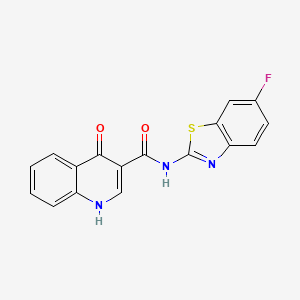 molecular formula C17H10FN3O2S B6422563 N-(6-fluoro-1,3-benzothiazol-2-yl)-4-hydroxyquinoline-3-carboxamide CAS No. 946260-19-1