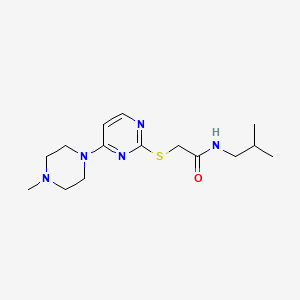 molecular formula C15H25N5OS B6422578 2-{[4-(4-methylpiperazin-1-yl)pyrimidin-2-yl]sulfanyl}-N-(2-methylpropyl)acetamide CAS No. 1011408-61-9