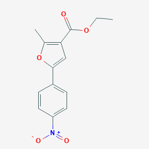 molecular formula C14H13NO5 B064226 2-甲基-5-(4-硝基苯基)呋喃-3-羧酸乙酯 CAS No. 175276-69-4