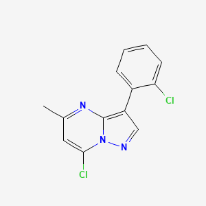 molecular formula C13H9Cl2N3 B6422634 7-chloro-3-(2-chlorophenyl)-5-methylpyrazolo[1,5-a]pyrimidine CAS No. 946359-89-3