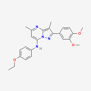 molecular formula C24H26N4O3 B6422747 2-(3,4-dimethoxyphenyl)-N-(4-ethoxyphenyl)-3,5-dimethylpyrazolo[1,5-a]pyrimidin-7-amine CAS No. 1015543-80-2
