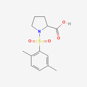 molecular formula C13H17NO4S B6422806 1-(2,5-dimethylbenzenesulfonyl)pyrrolidine-2-carboxylic acid CAS No. 1104519-76-7