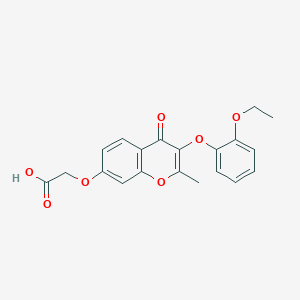 molecular formula C20H18O7 B6422828 2-{[3-(2-ethoxyphenoxy)-2-methyl-4-oxo-4H-chromen-7-yl]oxy}acetic acid CAS No. 929339-45-7