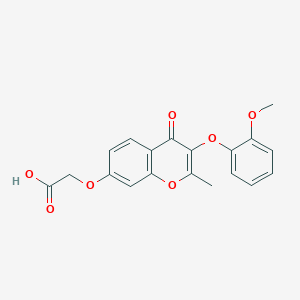 molecular formula C19H16O7 B6422849 2-{[3-(2-methoxyphenoxy)-2-methyl-4-oxo-4H-chromen-7-yl]oxy}acetic acid CAS No. 929339-53-7