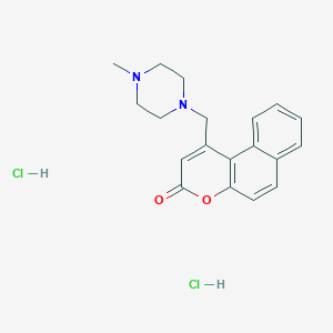 molecular formula C19H22Cl2N2O2 B6422859 1-[(4-methylpiperazin-1-yl)methyl]-3H-benzo[f]chromen-3-one dihydrochloride CAS No. 1177761-09-9