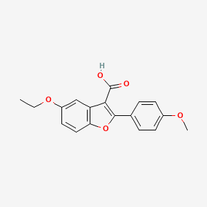 molecular formula C18H16O5 B6422867 5-ethoxy-2-(4-methoxyphenyl)-1-benzofuran-3-carboxylic acid CAS No. 929512-97-0