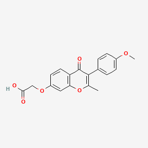 B6422883 2-{[3-(4-methoxyphenyl)-2-methyl-4-oxo-4H-chromen-7-yl]oxy}acetic acid CAS No. 929489-26-9