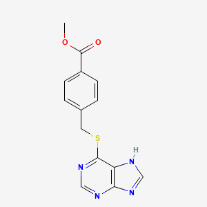 molecular formula C14H12N4O2S B6422948 methyl 4-[(7H-purin-6-ylsulfanyl)methyl]benzoate CAS No. 924825-41-2