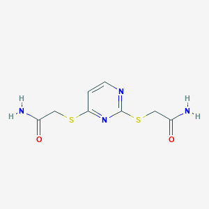 molecular formula C8H10N4O2S2 B6422958 2-({4-[(carbamoylmethyl)sulfanyl]pyrimidin-2-yl}sulfanyl)acetamide CAS No. 924825-28-5