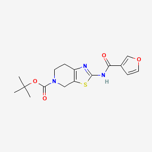 molecular formula C16H19N3O4S B6423005 tert-butyl 2-(furan-3-amido)-4H,5H,6H,7H-[1,3]thiazolo[5,4-c]pyridine-5-carboxylate CAS No. 1015672-26-0