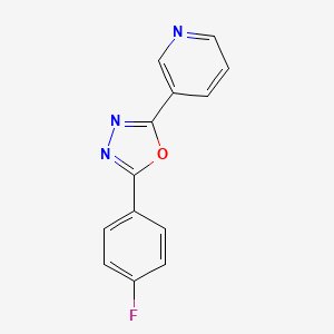 molecular formula C13H8FN3O B6423007 3-[5-(4-fluorophenyl)-1,3,4-oxadiazol-2-yl]pyridine CAS No. 145731-86-8