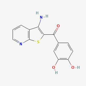molecular formula C14H10N2O3S B6423011 4-{3-aminothieno[2,3-b]pyridine-2-carbonyl}benzene-1,2-diol CAS No. 1087648-20-1