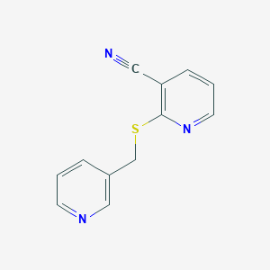 molecular formula C12H9N3S B6423015 2-{[(pyridin-3-yl)methyl]sulfanyl}pyridine-3-carbonitrile CAS No. 1129406-42-3