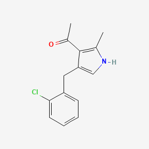 molecular formula C14H14ClNO B6423025 1-{4-[(2-chlorophenyl)methyl]-2-methyl-1H-pyrrol-3-yl}ethan-1-one CAS No. 790719-57-2