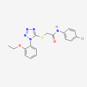 molecular formula C17H16ClN5O2S B6423068 N-(4-chlorophenyl)-2-{[1-(2-ethoxyphenyl)-1H-1,2,3,4-tetrazol-5-yl]sulfanyl}acetamide CAS No. 874467-22-8