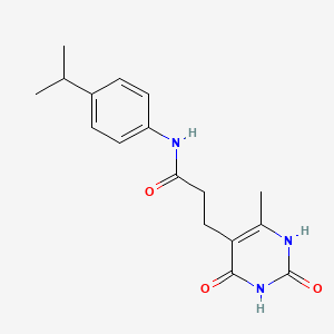 molecular formula C17H21N3O3 B6423069 3-(6-methyl-2,4-dioxo-1,2,3,4-tetrahydropyrimidin-5-yl)-N-[4-(propan-2-yl)phenyl]propanamide CAS No. 1105229-35-3