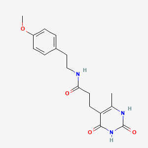 molecular formula C17H21N3O4 B6423073 N-[2-(4-methoxyphenyl)ethyl]-3-(6-methyl-2,4-dioxo-1,2,3,4-tetrahydropyrimidin-5-yl)propanamide CAS No. 1105229-11-5