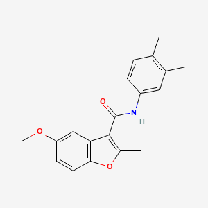 molecular formula C19H19NO3 B6423078 N-(3,4-dimethylphenyl)-5-methoxy-2-methyl-1-benzofuran-3-carboxamide CAS No. 929513-62-2
