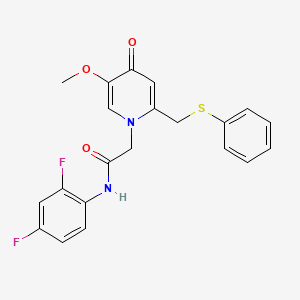 N-(2,4-difluorophenyl)-2-{5-methoxy-4-oxo-2-[(phenylsulfanyl)methyl]-1,4-dihydropyridin-1-yl}acetamide
