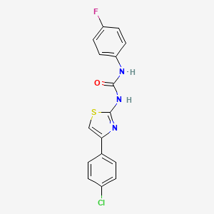 molecular formula C16H11ClFN3OS B6423116 3-[4-(4-chlorophenyl)-1,3-thiazol-2-yl]-1-(4-fluorophenyl)urea CAS No. 1017632-58-4