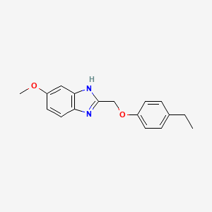 molecular formula C17H18N2O2 B6423124 2-[(4-ethylphenoxy)methyl]-5-methoxy-1H-1,3-benzodiazole CAS No. 1018126-66-3