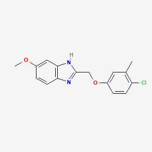 molecular formula C16H15ClN2O2 B6423125 2-[(4-chloro-3-methylphenoxy)methyl]-5-methoxy-1H-1,3-benzodiazole CAS No. 1018125-34-2