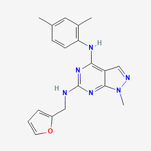 molecular formula C19H20N6O B6423130 N4-(2,4-dimethylphenyl)-N6-[(furan-2-yl)methyl]-1-methyl-1H-pyrazolo[3,4-d]pyrimidine-4,6-diamine CAS No. 896002-44-1