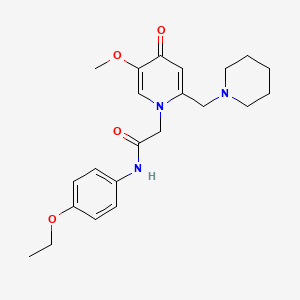 molecular formula C22H29N3O4 B6423143 N-(4-ethoxyphenyl)-2-{5-methoxy-4-oxo-2-[(piperidin-1-yl)methyl]-1,4-dihydropyridin-1-yl}acetamide CAS No. 946318-83-8