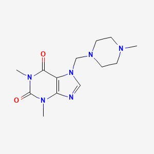 molecular formula C13H20N6O2 B6423155 1,3-dimethyl-7-[(4-methylpiperazin-1-yl)methyl]-2,3,6,7-tetrahydro-1H-purine-2,6-dione CAS No. 71527-01-0