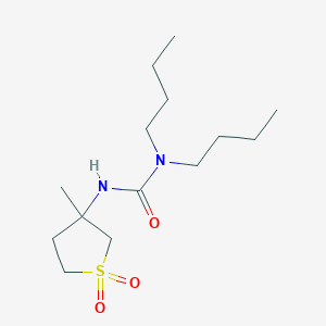 molecular formula C14H28N2O3S B6423166 3,3-dibutyl-1-(3-methyl-1,1-dioxo-1lambda6-thiolan-3-yl)urea CAS No. 5155-77-1