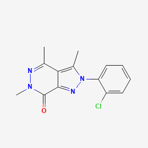 molecular formula C14H13ClN4O B6423174 2-(2-chlorophenyl)-3,4,6-trimethyl-2H,6H,7H-pyrazolo[3,4-d]pyridazin-7-one CAS No. 1081136-79-9