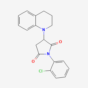 molecular formula C19H17ClN2O2 B6423187 1-(2-chlorophenyl)-3-(1,2,3,4-tetrahydroquinolin-1-yl)pyrrolidine-2,5-dione CAS No. 290829-45-7