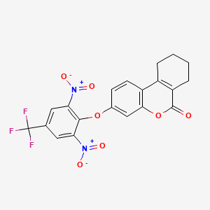 3-[2,6-dinitro-4-(trifluoromethyl)phenoxy]-6H,7H,8H,9H,10H-cyclohexa[c]chromen-6-one