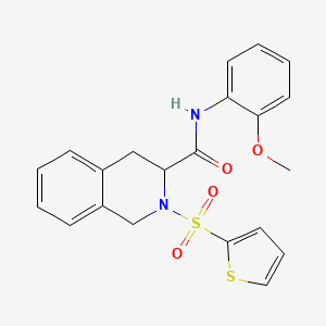 molecular formula C21H20N2O4S2 B6423209 N-(2-methoxyphenyl)-2-(thiophene-2-sulfonyl)-1,2,3,4-tetrahydroisoquinoline-3-carboxamide CAS No. 1008039-03-9