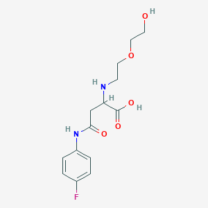 molecular formula C14H19FN2O5 B6423263 3-[(4-fluorophenyl)carbamoyl]-2-{[2-(2-hydroxyethoxy)ethyl]amino}propanoic acid CAS No. 1037725-36-2