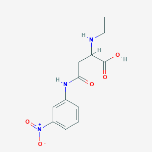 molecular formula C12H15N3O5 B6423270 2-(ethylamino)-3-[(3-nitrophenyl)carbamoyl]propanoic acid CAS No. 1031257-38-1