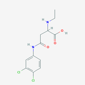 molecular formula C12H14Cl2N2O3 B6423273 3-[(3,4-dichlorophenyl)carbamoyl]-2-(ethylamino)propanoic acid CAS No. 1037588-13-8