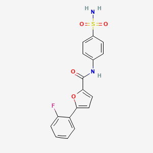 molecular formula C17H13FN2O4S B6423320 5-(2-fluorophenyl)-N-(4-sulfamoylphenyl)furan-2-carboxamide CAS No. 878677-94-2