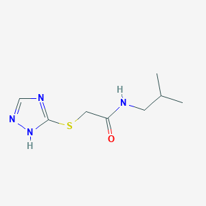 molecular formula C8H14N4OS B6423334 N-(2-methylpropyl)-2-(4H-1,2,4-triazol-3-ylsulfanyl)acetamide CAS No. 24706-67-0