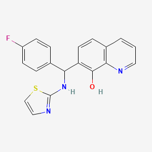 molecular formula C19H14FN3OS B6423356 7-[(4-fluorophenyl)[(1,3-thiazol-2-yl)amino]methyl]quinolin-8-ol CAS No. 315240-13-2