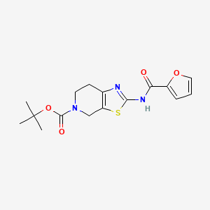 molecular formula C16H19N3O4S B6423364 tert-butyl 2-(furan-2-amido)-4H,5H,6H,7H-[1,3]thiazolo[5,4-c]pyridine-5-carboxylate CAS No. 1385626-50-5