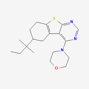 molecular formula C19H27N3OS B6423371 12-(2-methylbutan-2-yl)-3-(morpholin-4-yl)-8-thia-4,6-diazatricyclo[7.4.0.0^{2,7}]trideca-1(9),2(7),3,5-tetraene CAS No. 384352-68-5