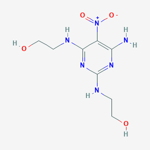 molecular formula C8H14N6O4 B6423374 2-({6-amino-2-[(2-hydroxyethyl)amino]-5-nitropyrimidin-4-yl}amino)ethan-1-ol CAS No. 5748-95-8