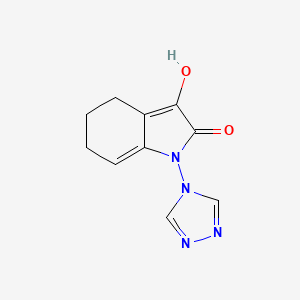 molecular formula C10H10N4O2 B6423454 3-羟基-1-(4H-1,2,4-三唑-4-基)-2,4,5,6-四氢-1H-吲哚-2-酮 CAS No. 1144474-71-4