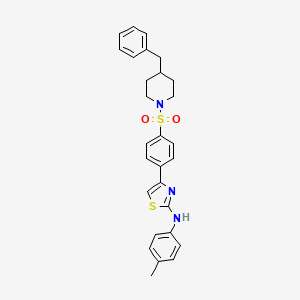 molecular formula C28H29N3O2S2 B6423480 4-{4-[(4-benzylpiperidin-1-yl)sulfonyl]phenyl}-N-(4-methylphenyl)-1,3-thiazol-2-amine CAS No. 609795-66-6