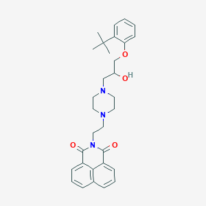 3-(2-{4-[3-(2-tert-butylphenoxy)-2-hydroxypropyl]piperazin-1-yl}ethyl)-3-azatricyclo[7.3.1.0^{5,13}]trideca-1(13),5,7,9,11-pentaene-2,4-dione