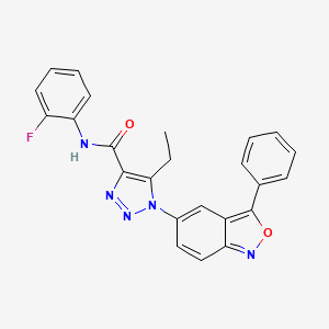 molecular formula C24H18FN5O2 B6423529 5-ethyl-N-(2-fluorophenyl)-1-(3-phenyl-2,1-benzoxazol-5-yl)-1H-1,2,3-triazole-4-carboxamide CAS No. 1147203-78-8